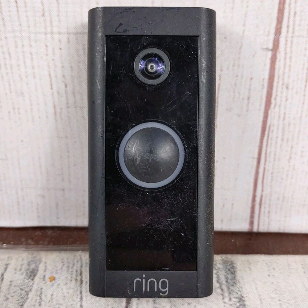 Ring Video Doorbell - Wired Camera Only - Black WiFi Recording - TESTED WORKING